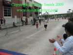 Houston HARRA Warm Up Series runner gets help from his son